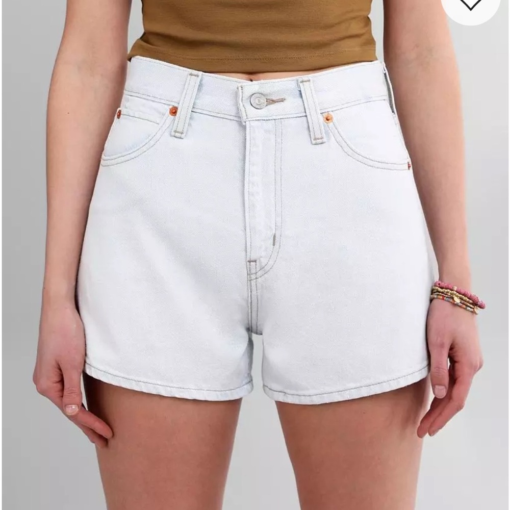 Levi's High Waist Light Blue Denim Shorts